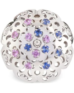 Officina Bernardi 18Kt Large Damasco Sapphire Ring - White