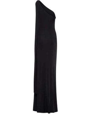 Tom Ford One-Shoulder Draped Gown - Black