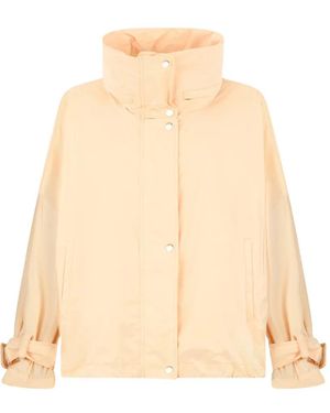 Moorer Oversized High-Neck Jacket - Natural