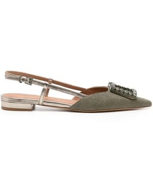 Madison Maison Khaki/ Sling Back Flat - Green