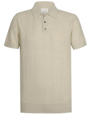 Profuomo Polo À Motif De Chevrons - White