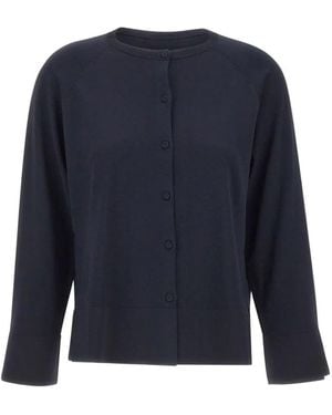 Elena Miro Buttoned Cardigan - Blue