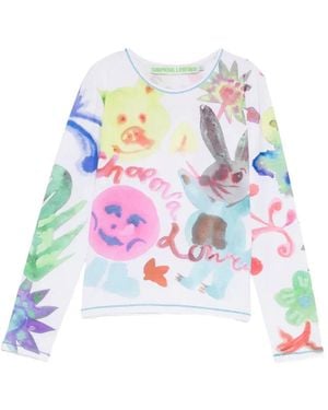 Chopova Lowena Splat Wet T-Shirt - White