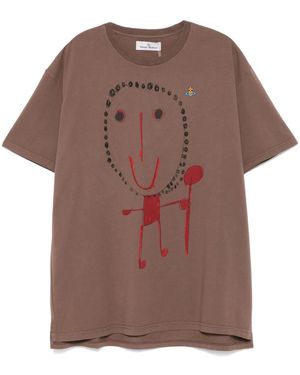 Vivienne Westwood X Revere The Residence T-Shirt Met Print - Bruin