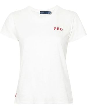Polo Ralph Lauren Logo-Embroidered Cotton T-Shirt - White