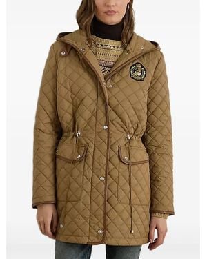 Ralph Lauren Gesteppte Kapuzenjacke - Grün