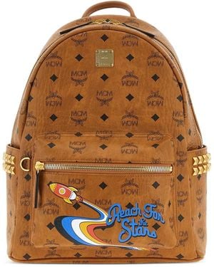 MCM Mochila con monograma Visetos - Marrón