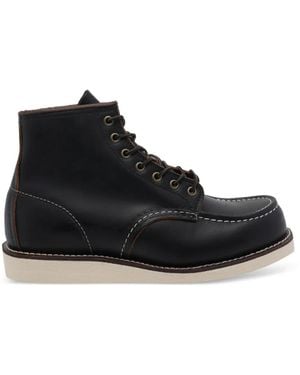 Red Wing Moc Round-Toe Lace-Up Boots - Black