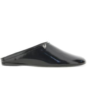 Emporio Armani Logo-Plaque Mules - Black