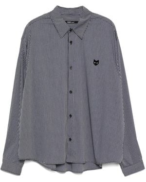 ZZERO BY SONGZIO Cropped-Hemd Mit Abgerundetem Saum - Grau