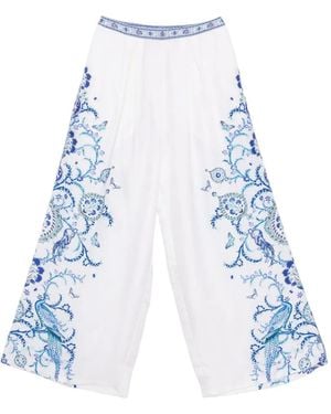 CAMILLA Iznik Lullaby Wide-Leg Pants - Blue
