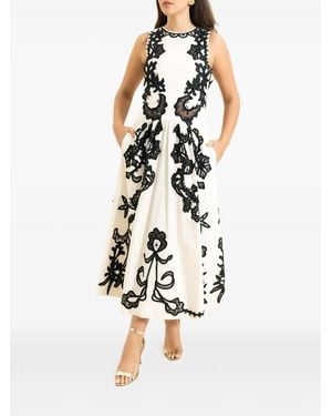 Ulla Johnson Embroidered Midi Dress - White