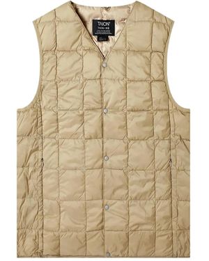 Taion V-Neck Down Gilet - Natural
