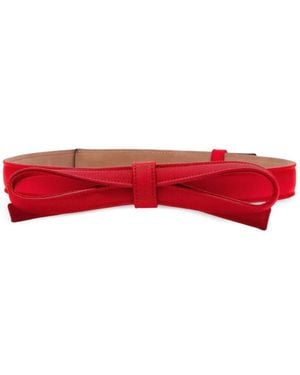 Carolina Herrera Silk Faille Bow Belt - Red