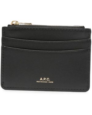 A.P.C. Logo-Print Cardholder - Black