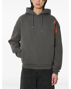 Alpha Industries Sleeve-Logo Hoodie - Grey