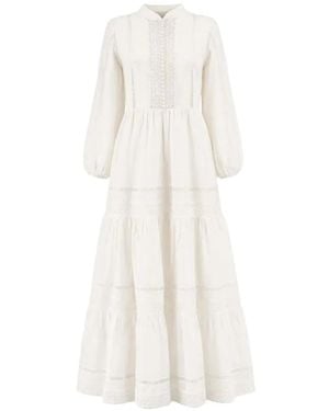 Ermanno Scervino Long-Sleeves Maxi Dress - White