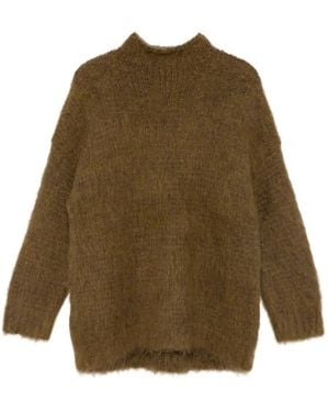 Vince Brushed-Finish Mock-Neck Jumper - Natural