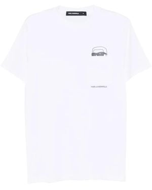 KARL LAGERFELD Logo-Print T-Shirt - White