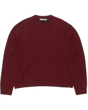 Acne Studios Pull À Col Rond - Rouge