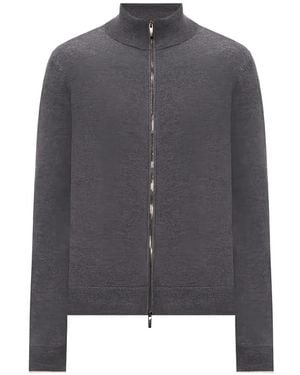 Peserico Zip-Up Knitted Cardigan - Grey