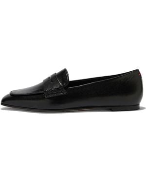Aeyde Alfie Penny Leather Loafers - Black