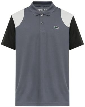 Lacoste Logo-Patch Polo Shirt - Grey