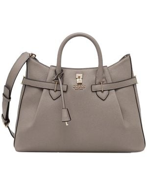 Guess Yesba Buckle Padlock Tote Bag - Grey