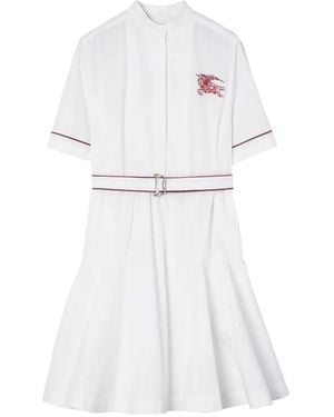 Burberry Heart Knight Cotton Dress - White
