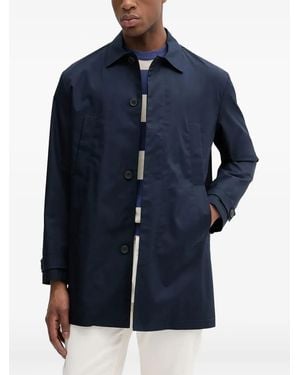 Benetton ボタンカフス シャツジャケット - ブルー