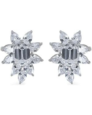 Fantasia by Deserio Canary Cluster Earrings - White