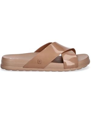Melissa Crossover-Strap Slides - Brown