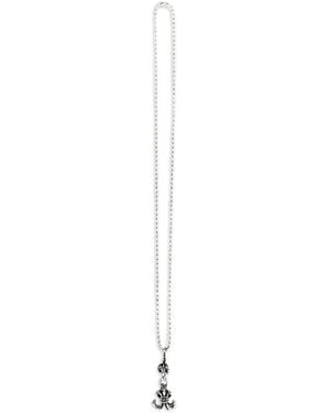 Chrome Hearts Fleur Ball-Pendant Necklace - White
