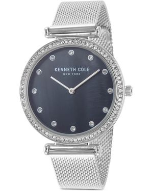 Kenneth Cole Classic Crystal-Embellished 36Mm Watch - Grey