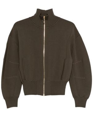 JOSEPH Gestrickte Sable Jacke mit Reißverschluss - Braun