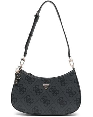 Guess Noelle Ii Charm Patterned Shoulder Bag - Black