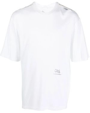 Objects IV Life Camiseta Con Logo Bordado - Blanco