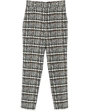 Ermanno Scervino Check Straight Trousers - Grey