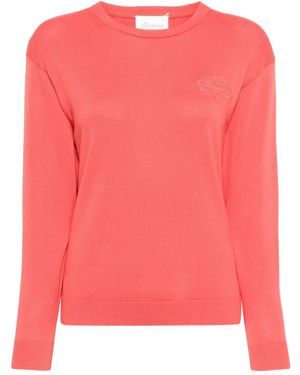 Bonpoint Sudadera con logo bordado - Rosa