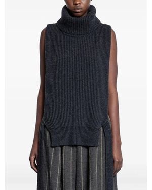 Uma Wang High-Neck Sleeveless Top - Blue