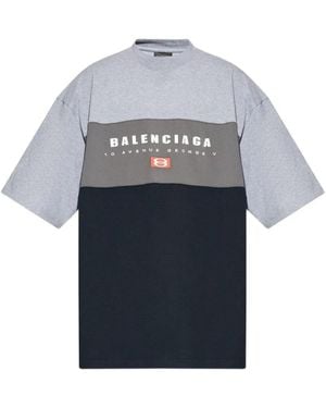 Balenciaga Colour Block T-Shirt - Blue
