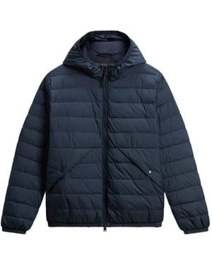 Woolrich Quilted Hooded Jacket - Blue