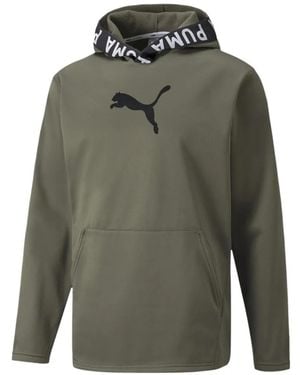 PUMA Logo-Print Hoodie - Green