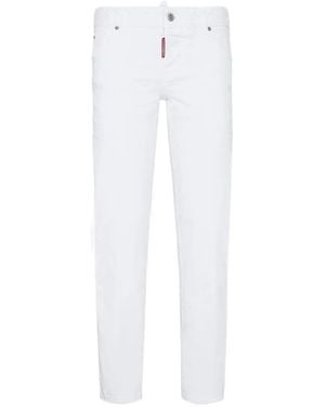 DSquared² Vaqueros Con Etiqueta Del Logo - Blanco