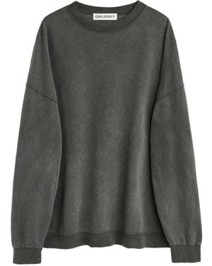 Our Legacy Crew-Neck Dropped-Shoulder Sweatshirt - Grey