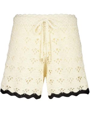 Zimmermann Rhiannon Crochet Cotton Shorts - Natural