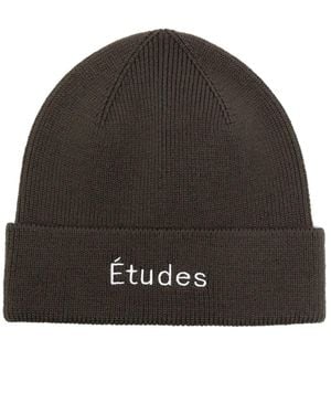 Etudes Studio Logo-Embroidered Wool Beanie - Black
