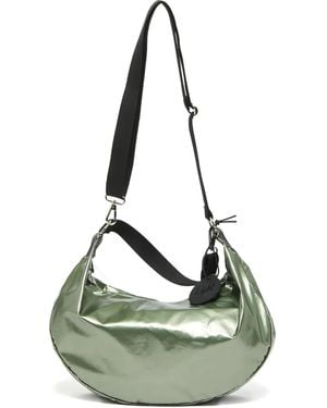 Jack Gomme Schultertasche im Metallic-Look - Grün