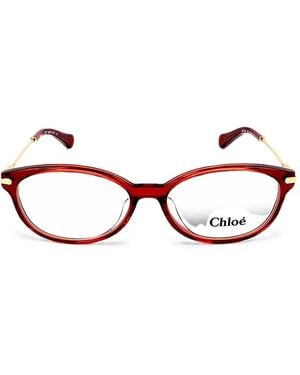Chloé Oval-Frame Glasses - Red