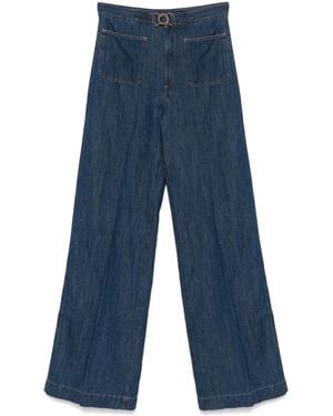 Polo Ralph Lauren Wide-Leg Jeans With Belted Waist - Blue